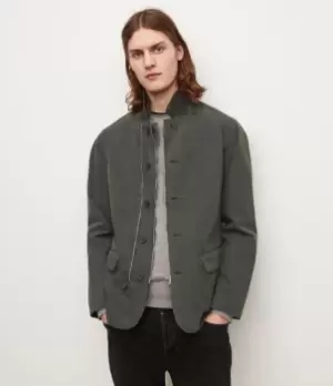 AllSaints Mens Leahurst Blazer, Grey, Size: 40
