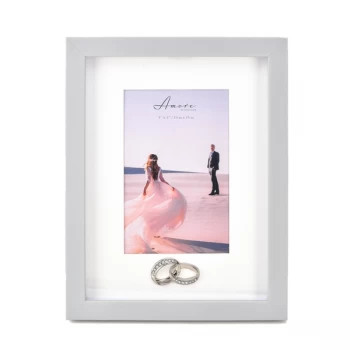 Amore Plastic Photo Frame with Rings Icon - 4" x 6"