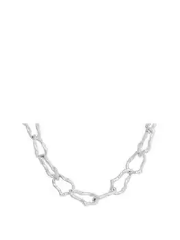 Bibi Bijoux Silver 'Ritzy' Molten Link Necklace, Silver, Women