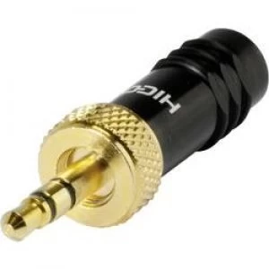 3.5mm audio jack Plug straight Number of pins 3 Stereo Black Hicon HI J35S SCREW M