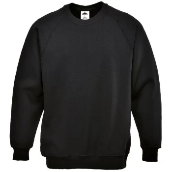 B300BKRXS - sz XS Roma Sweatshirt - Black - Portwest
