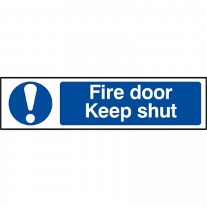Scan Fire Door Keep Shut Sign 200mm 50mm Standard