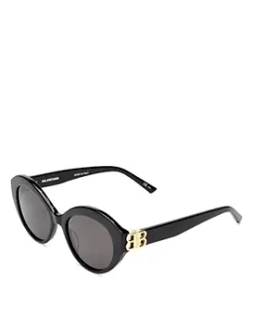 Balenciaga Womens Dynasty Round Sunglasses, 52mm
