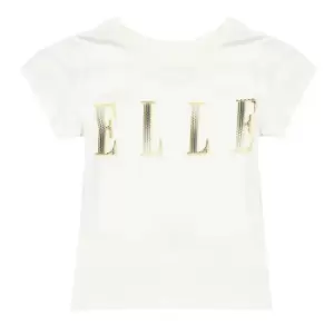 Elle Elle Fitted Short Sleeve T-Shirt Infant Girls - Cream