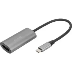 Digitus DA-70824 DisplayPort / USB-C Adapter [1x USB-C - 1x DisplayPort socket] Black Shielded, Round 0.2 m