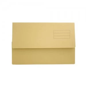 Value Document Wallet Foolscap Yellow PK50