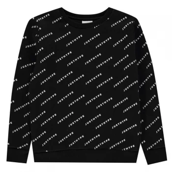Hype AOP Crew Sweatshirt - Black