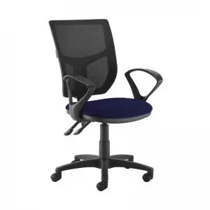 Altino 2 lever high mesh back operators chair with fixed arms - Ocean