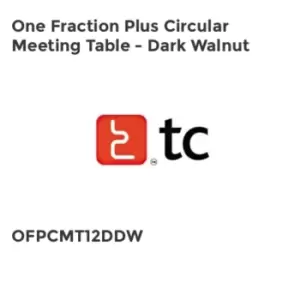 One Fraction Plus Circular Meeting Table - Dark Walnut