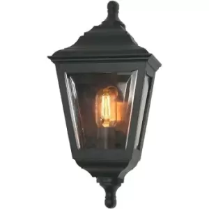 Elstead Kerry - 1 Light Outdoor Flush Mount Wall Lantern Black IP44, E27