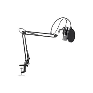 Maono Studio XLR Microphone Kit with Spring Loaded Boom Arm and Pop Filter