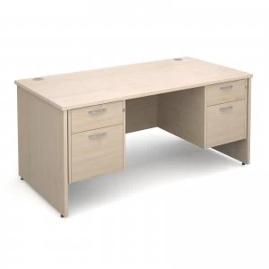 Maestro 25 PL Straight Desk With 2 and 2 Drawer Pedestals 1600mm - map
