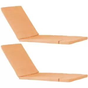 Sussex Sun Lounger Cushions - Terracotta - Pack of 2 - Harbour Housewares
