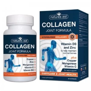 Natures Aid Collagen Joint Formula Hydrolysed Collagen with Vitamin D3 & Zinc 60 Capsules