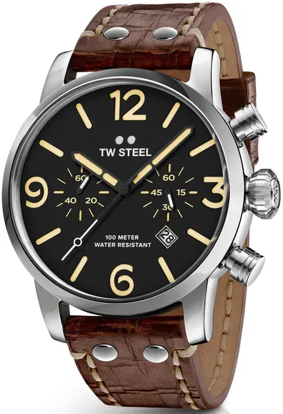 TW Steel Watch Maverick Chronograph 45mm - Black TW-403