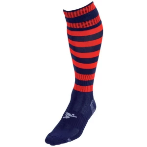 Precision Hooped Pro Football Socks Navy/Red - UK Size J12-2