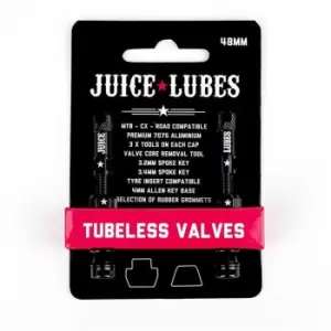 Juice Lubes Tubeless Valves, 48mm, Black - Black