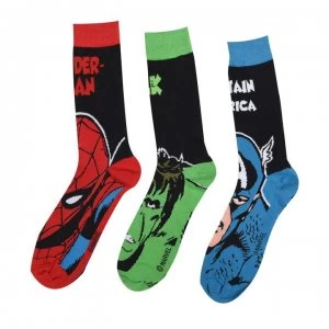 Marvel 3 Pack Crew Socks Mens - Marvel