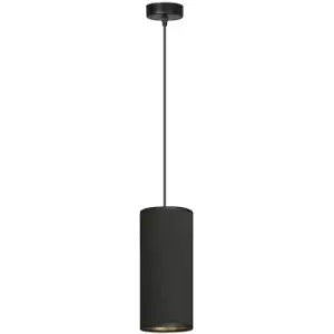 Emibig Bente Black Slim Pendant Ceiling Light with Black Fabric Shades, 1x E14