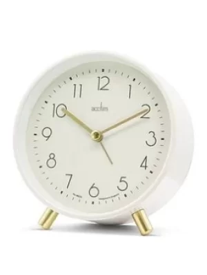 Acctim Clocks Fossen White Alarm Clock