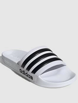adidas Adilette Shower - White/Black, Size 6, Men