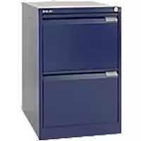 Bisley Filing Cabinet with 2 Lockable Drawers 1623 470 x 620 x 710mm Blue