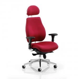 Sonix Chiro Plus Ergo Posture Chair With Arms With Headrest Wine Ref