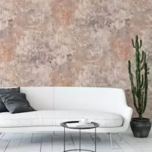 Plaster Chalk Blush Wallpaper Industrial Concrete Effect 170805 - Grandeco