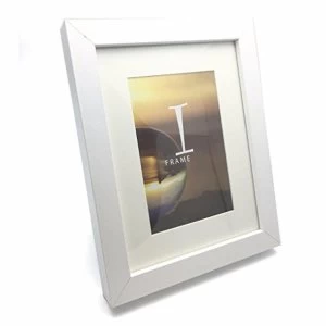6" x 8" - iFrame Solid White Wood Finish Frame with Mount