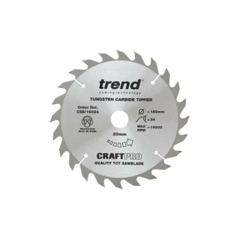 Trend - CSB/16024 Craft Saw Blade 160mm x 24T x 20mm