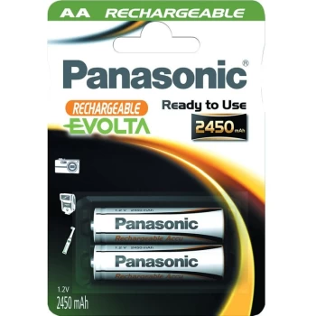 Evolta AA Rechargeable Batteries 1900 Mah, Pack of 2 - Panasonic