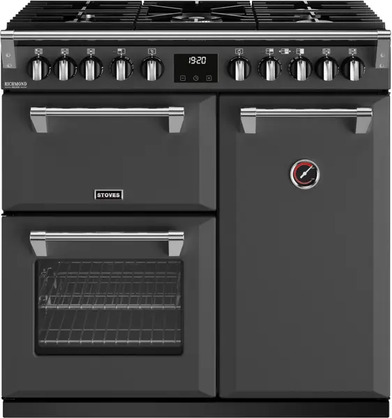 Stoves Richmond Deluxe ST DX RICH D900DF AGR Dual Fuel Range Cooker - Anthracite - A Rated