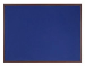Bi-Office Earth-It Blue Felt 60x90cm cherry wd 32mm frm