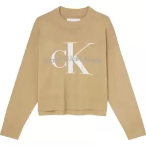 Calvin Klein Jeans Monogram Loose Sweater - Beige