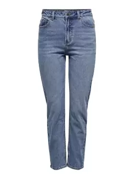 ONLY Onlemily Life Hw Ankle Straight Fit Jeans Women Blue
