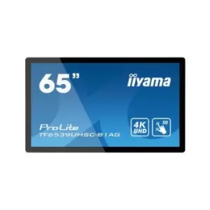iiyama TF6539UHSC-B1AG interactive whiteboard 165.1cm (65") 3840 x 2160 pixels Touch Screen Black USB