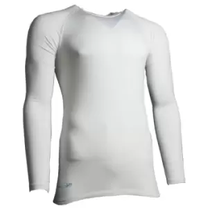 Precision Essential Base-Layer Long Sleeve Shirt Adult White - XS 32-34 Inch