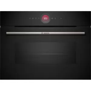 Bosch Serie 8 CMG7241B1B Built In Compact Electric Single Oven with Microwave Function - Black