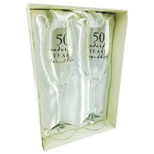 Amore By Juliana Champagne Flute Set - 50th Anniversary