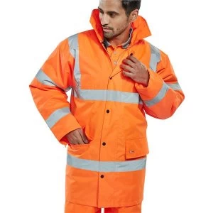 BSeen High Visibility Constructor Jacket Small Orange Ref CTJENGORS Up