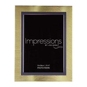 5" x 7" - Impressions Gold & Silver Aluminium Photo Frame
