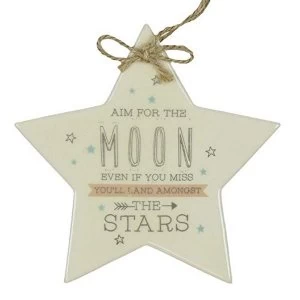 Love Life Star Plaque - Aim For The Moon