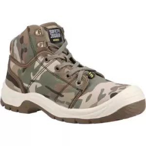 Mens Desert Camo Safety Boots (7 UK) (Multicoloured) - Safety Jogger