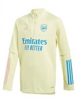 adidas Youth Arsenal 20/21 Warm Up Top - Yellow, Size 13-14 Years