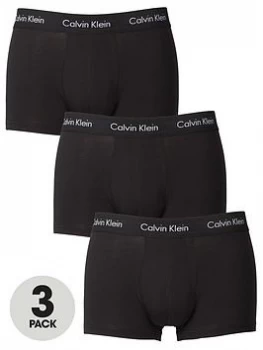 Calvin Klein 3 Pack Low Rise Trunk - Black, Size XL, Men