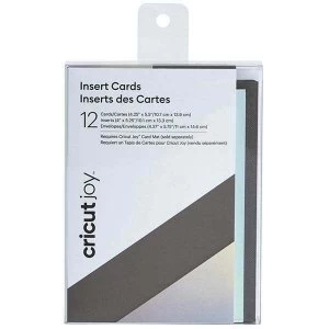 Cricut Joy Insert Cards Grey Gold Metallic Set of 12