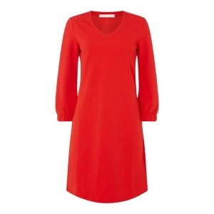 Oui V Neck Dress - 3608 Red