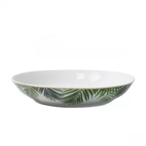 Pasta Bowl in Emerald Eden Design