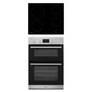 Hotpoint Hotdd2Ceram Stainless Steel Built-In Double Oven & Ceramic Hob Pack