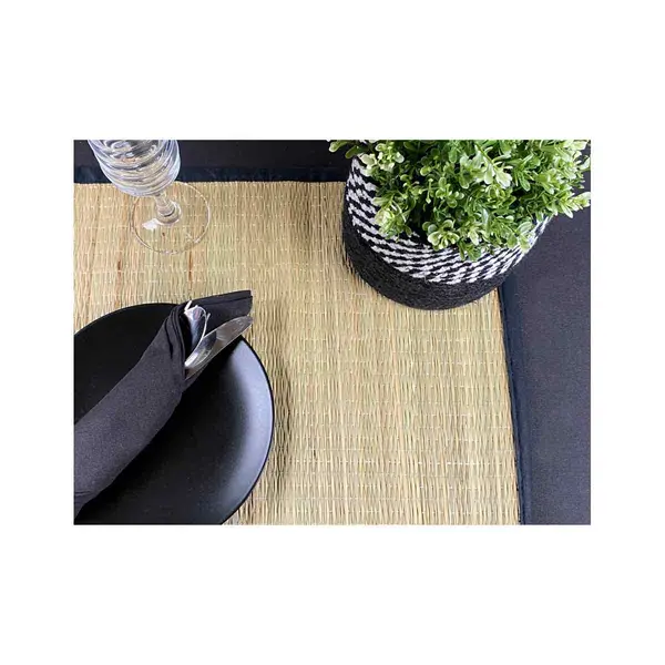 Esselle Spey Dry Grass Table Placement Runner 35x45cm Black Colour&#44; Set Of 2